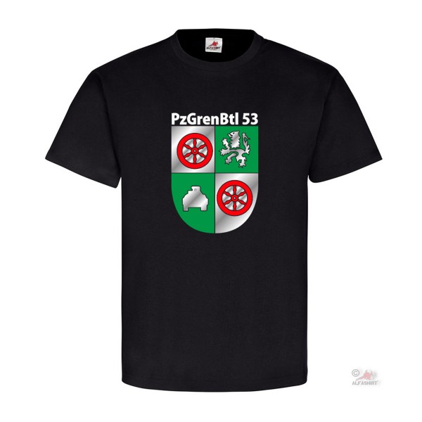 PzGrenBtl 53 Rad Wappen Löwe Panzer Einheit - T Shirt #25985