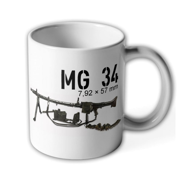 Tasse MG 43 mit Gurttrommel 7,92 × 57 mm Maschinengewehr 8 × 57 IS WW2 #35998