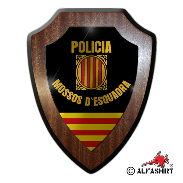 Heraldic shield Policia Mossos d'Esquadra Police Catalonia Spain Coat of Arms # 17321