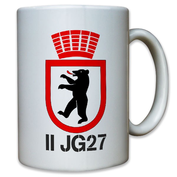 II JG 27 Jagdgeschwader Luftwaffe WK 2 WW II Wappen Abzeichen - Tasse #12908