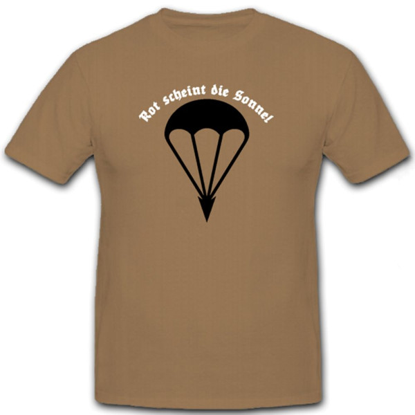 rot scheint die Sonne deutsche Fallschirmjäger Springer para T Shirt #6520