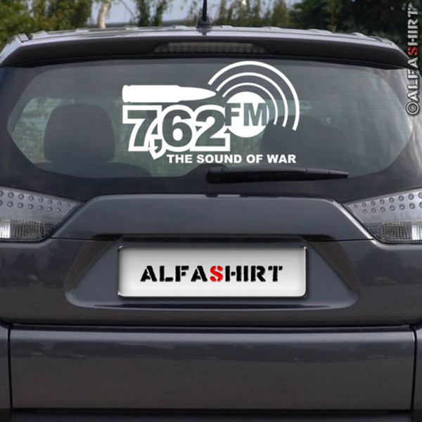 Aufkleber/Sticker 7,62 Militär Radio Radiosender Musik Humor Fun 25x14cm #A407