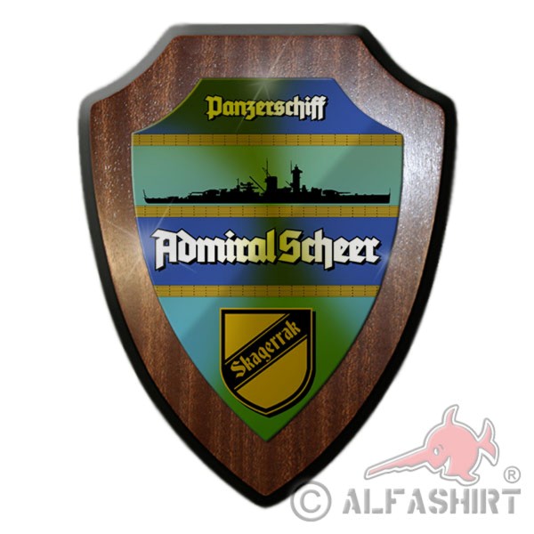 Wappenschild Panzerschiff Admiral Scheer Schiff WW2 Deutsche Marine #36420
