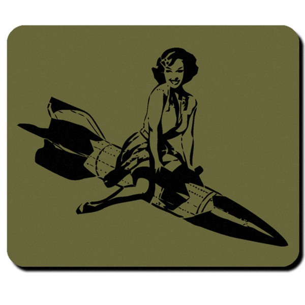 Mädchen V2 Bomb Girl Wh WK Militär - Mauspad Mousepad #3796