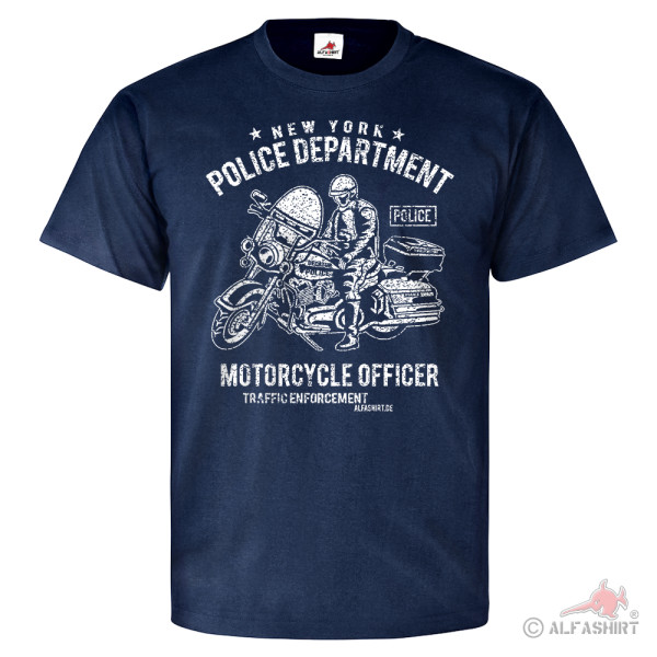 New York Police Department Motocycle Police America Vintage - T Shirt # 25850