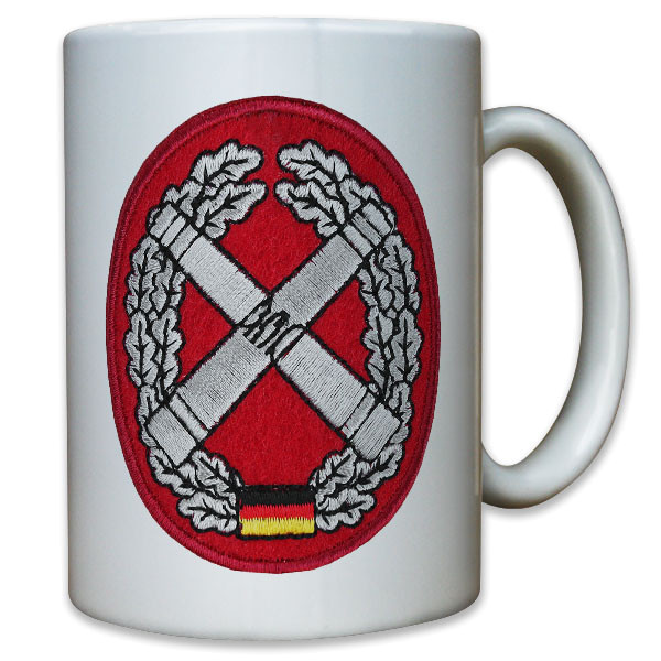 Bundeswehr Bund Bw Artillerie Barettabzeichen Abzeichen - Tasse Becher #11418