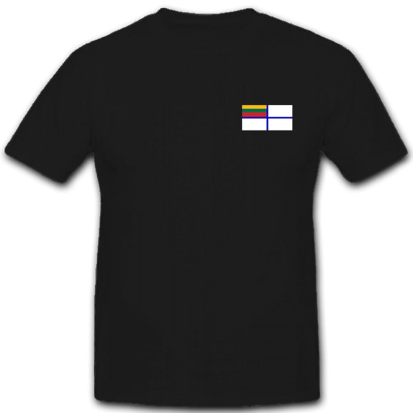 Litauische Marine Litauen Brustwappen Logo Militär - T Shirt #12139