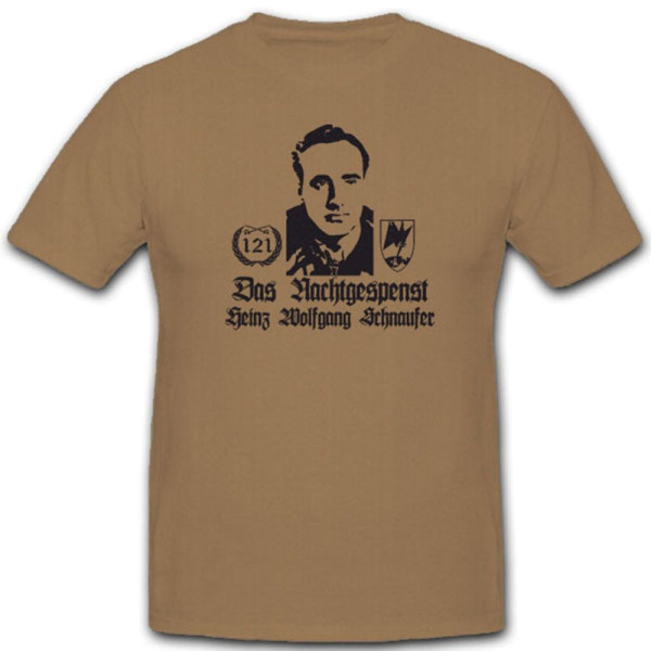 Das Nachtgespenst Heinz Wolfgang Schnaufer WK 2 WW Wh - T Shirt #4741
