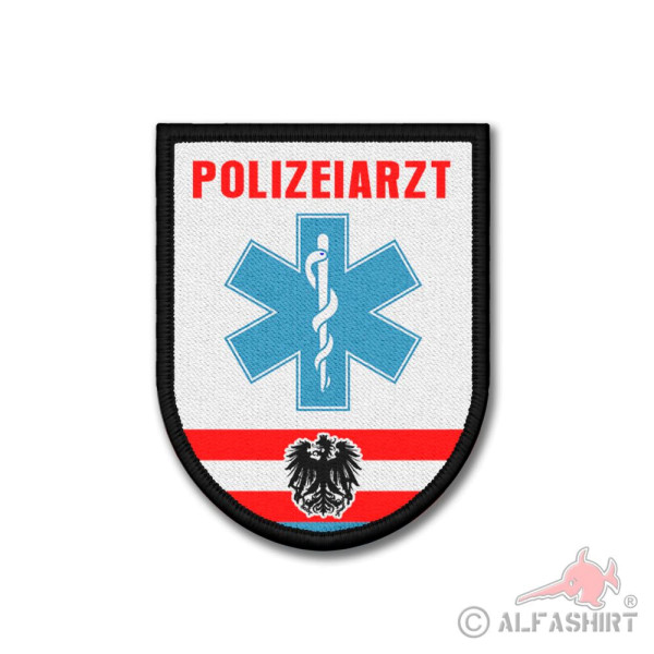 Patch Police Doctor Austria Doctor Police Coat of Arms Badge Doctor 9x7cm # 26184