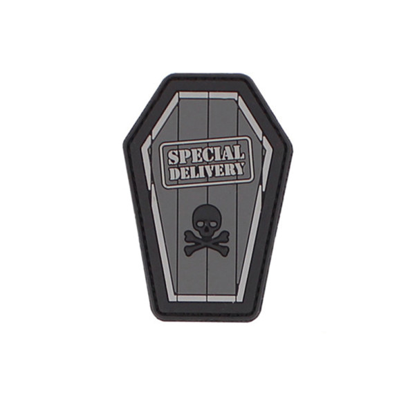 3D Rubber Special Delivery Patch Skull Dead Alfashirt Emblem 8 x 5 cm#26909