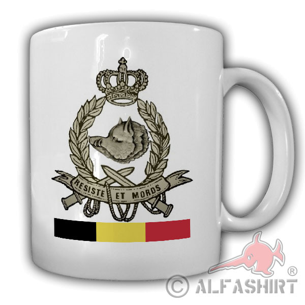Regiment Ardense Jagers Belgien Wildschwein Armee Wappen Tasse Jäger #18654