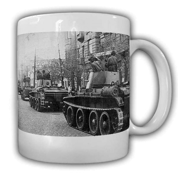 US Einheit fährt durch Rheinuferhafen in Köln Militär Kaffebecher Colonge #22527