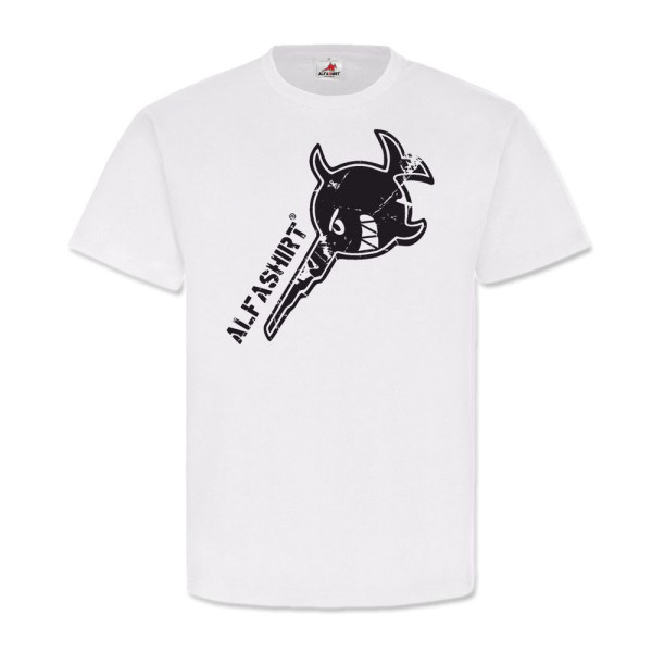 Alfashirt Logo Shirt Militär Shop Fun Shirt Firma Marke Stolz Ehre BW #22013