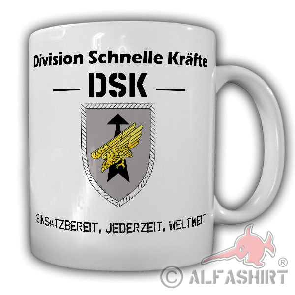 DSK Division Rapid Forces BW Crests Badge Insert Cup Mug # 18131