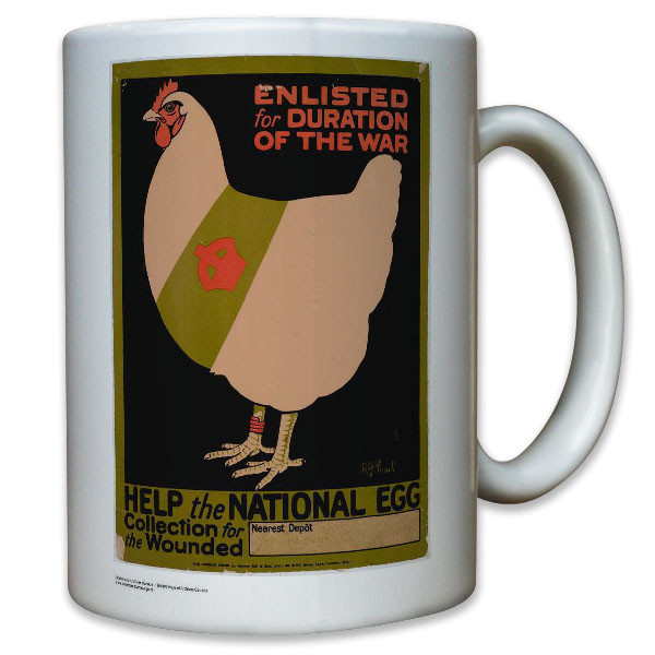 Help National Egg Collection Royal Army England Werbeplakat Plakat Tasse #11486