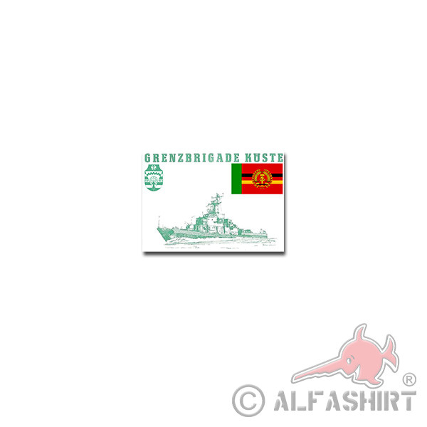 Grenzbrigade Küste Aufkleber Sticker GBrK Grenztruppen DDR 10x7cm#A4247