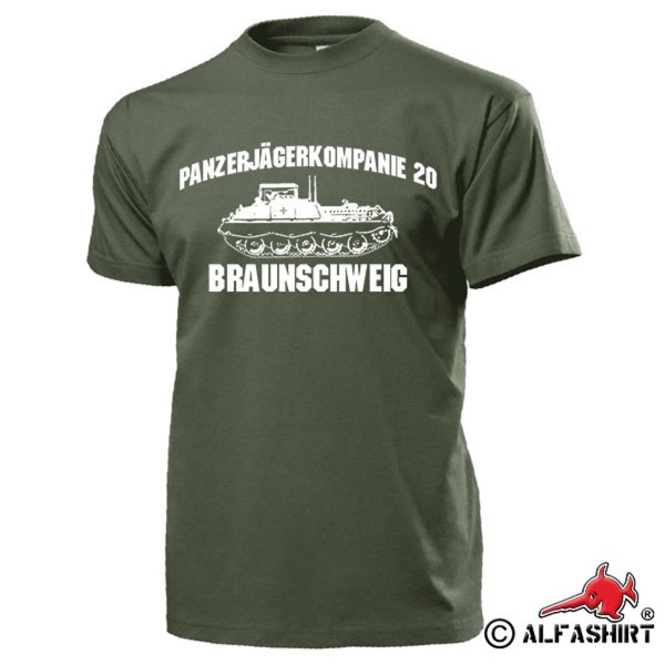 Panzerjägerkompanie 20 Braunschweig Bundeswehr Jagdpanzer Jaguar T Shirt #15930