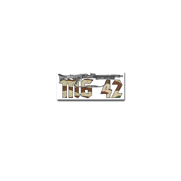 Aufkleber/Sticker MG42 Universal Maschinengewehr Waffe Militär 13x6 cm #A4209