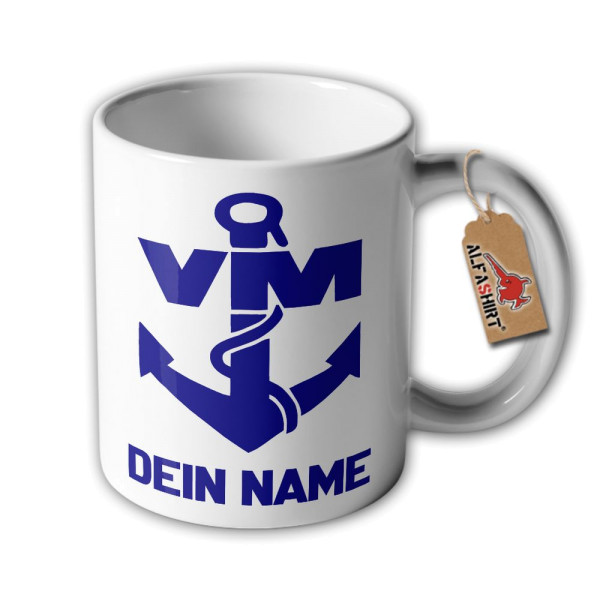 Tasse Volksmarine Dein Name Logo NVA DDR Nationale Volksarmee #33136