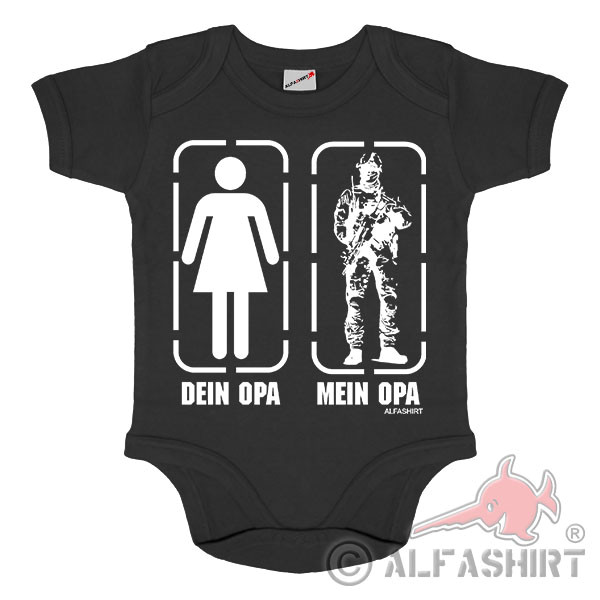 Baby Body Mein OPA ist BW Soldat Bundeswehr Nachwuchs Spaß Fun #40067
