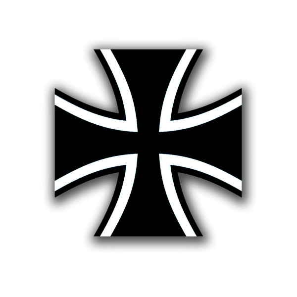 Aufkleber 20x20cm Kreuz Militär schwarz Symbol Preußen Streitkräfte #A6383