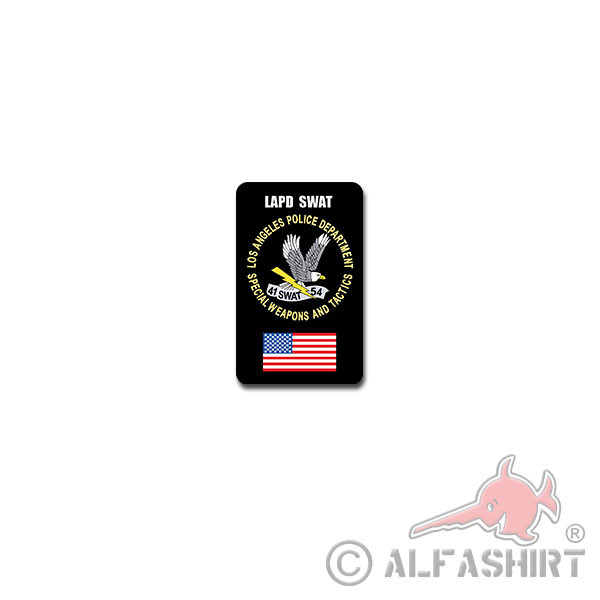 LAPD SWAT Sticker Los Angeles Police Department Special 4x7cm # A4165