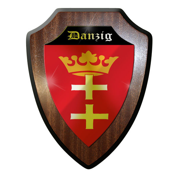 Wappenschild / Wandschild -Danzig Stadtwappen Polen Ostpreußen Preußen #9656