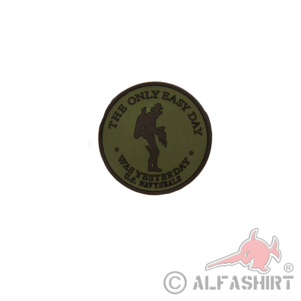 3D Rubber Navy Seals The Only Easy Day Patch Armee Alfashirt 10x10 cm#26912