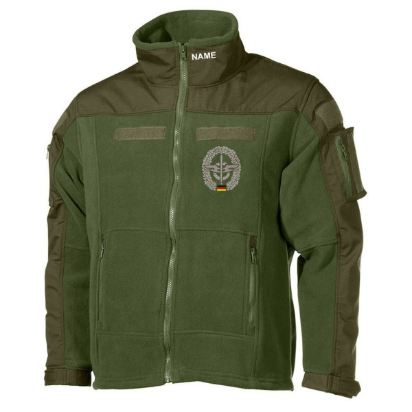 Combat Fleece Jacket EMBROIDERED Replenishment Name Velcro Inst LogBtl Bundeswehr #30489
