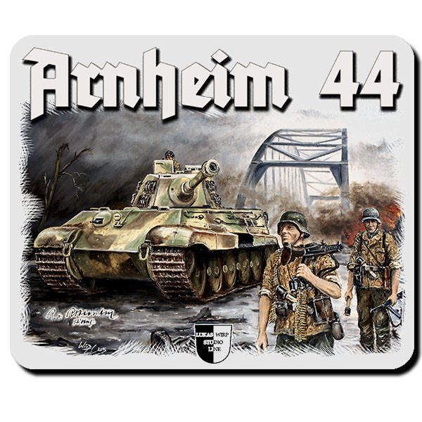 Lukas Wirp Arnheim 1944 Königstiger Panzer Gemälde Bild PzDiv - Mauspad #26850