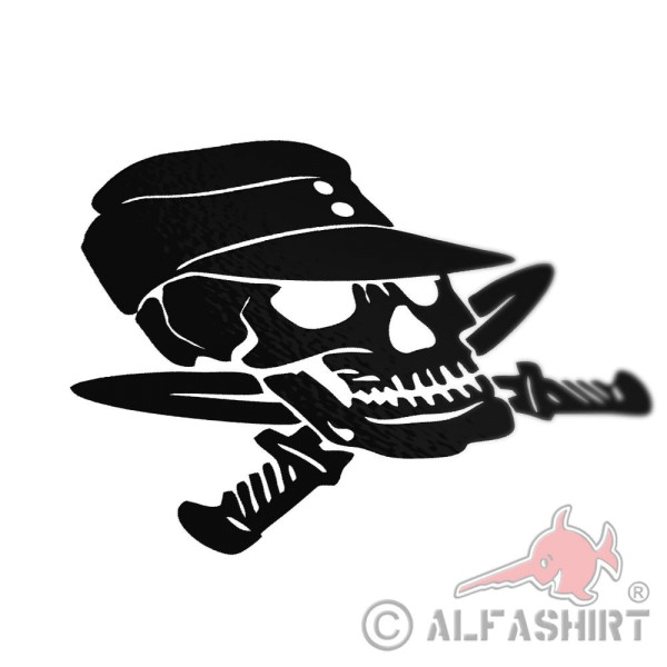 Sticker army skull with field cap skull army infantry 10x9cm A4885