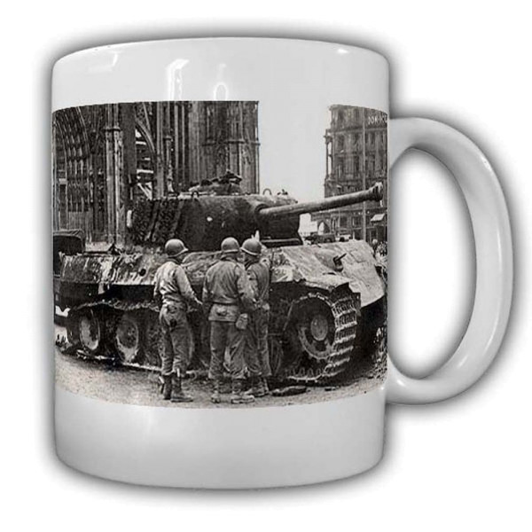 US Einheit vor dem Kölner Dom Militär Kaffebecher Colonge #22529