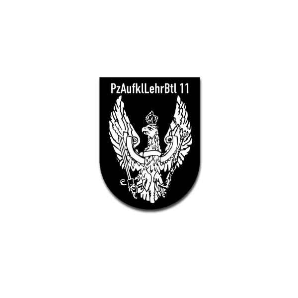 Sticker PzAufklLehrBtl 11 L-11 eagle coat of arms unit training 7x5 cm A4963