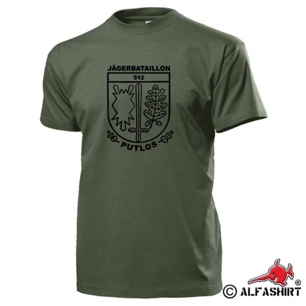 Jägerbataillon 512 Putlos JgBtl BW Wappen Abzeichen Jäger Einheit T Shirt #17157