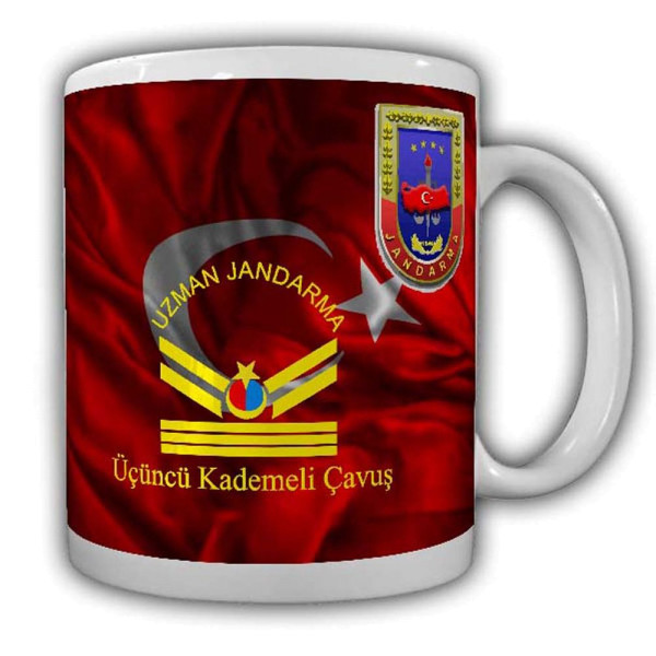 Uzman Janddarma Ücüncü Kademeli Cavus Tasse Kaffeebecher Militär Türkey #22647