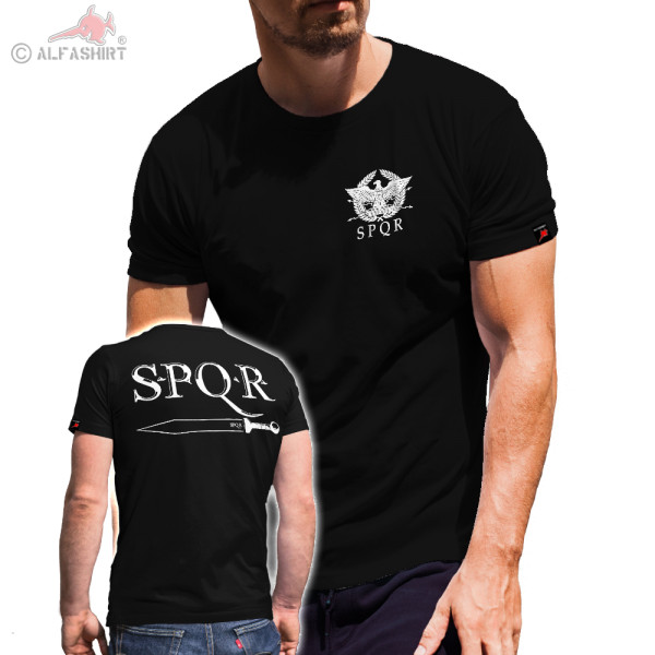 Spqr Gladius Römer Schwert Infanterie Sparta Waffe Italien T Shirt #30897