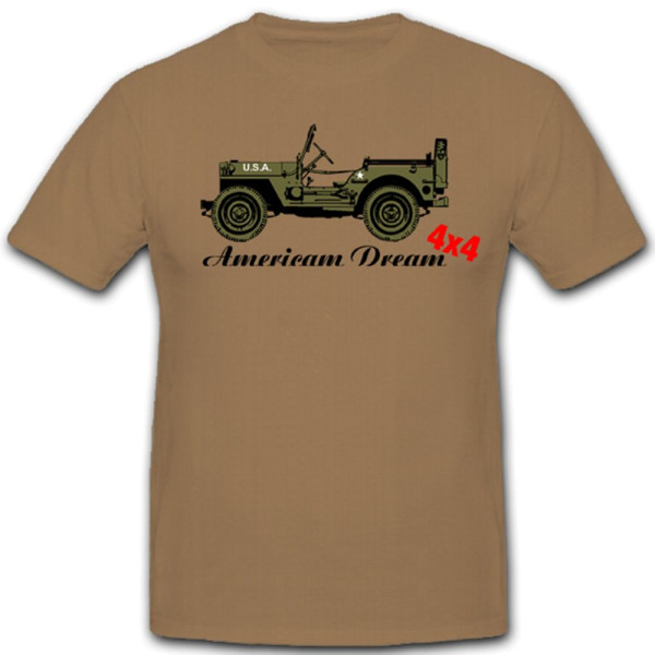 Amerikanisches Gelände Fahrzeug Militär 4x4 American Dream - T Shirt #3130