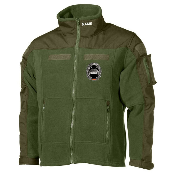Combat fleece jacket EMBROIDERED Panzerjäger Kompanie PzJg beret badge #30495