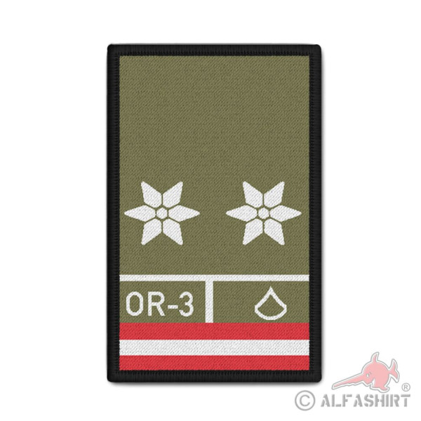 Rank Patch Bundesheer Koporal Österreich Militär Austria Uniform 9,8 x 6cm#37100