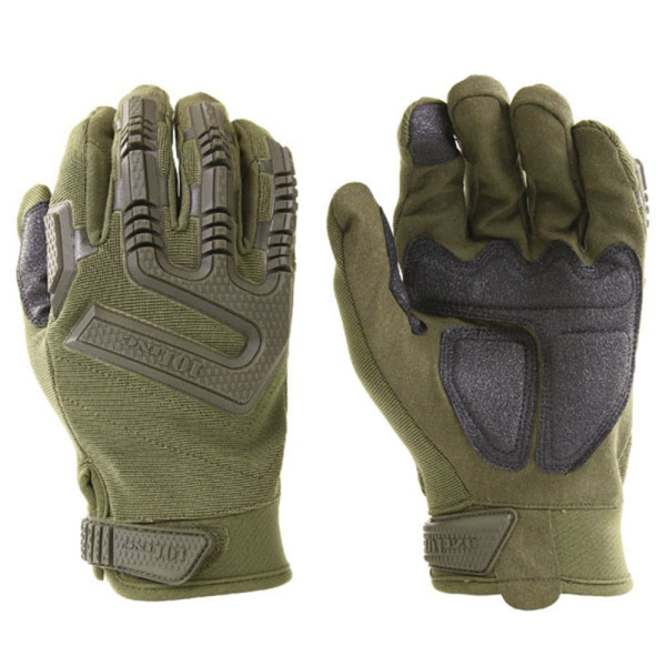 Tactical field gloves Commando olive biker protection with protectors # 16070