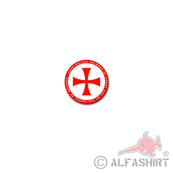 Templar Sticker Order Knights Templar Christian Religion Crusade 7x7cm # A3816