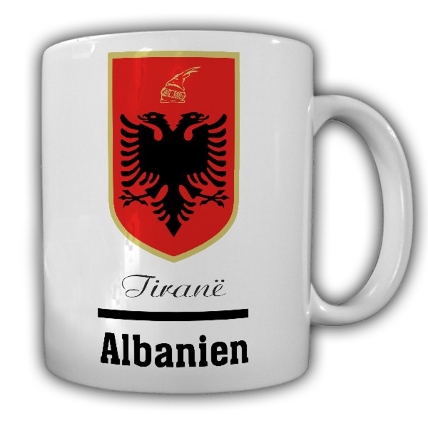 Tasse Albanien Kaffebecher Hauptstadt Wappen Siegel Heimat Stolz Emblem #22344