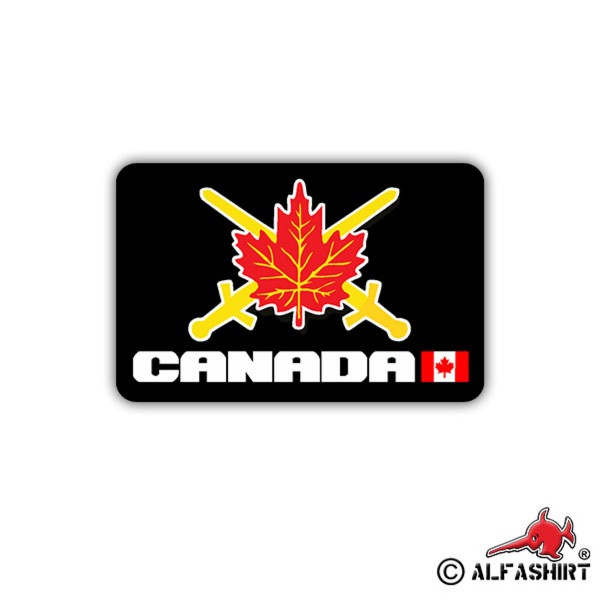 Aufkleber/Sticker Kanadische Armee Militär Abzeichen Ahornblatt 7x5cm A1731