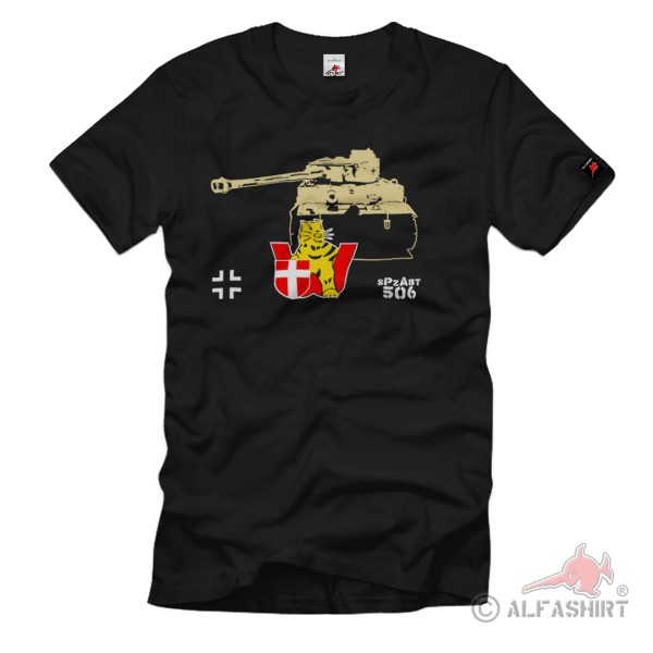 sPzAbt 606 WH Tiger Heavy Panzer Department Coat of Arms Military WK - T Shirt # 1296