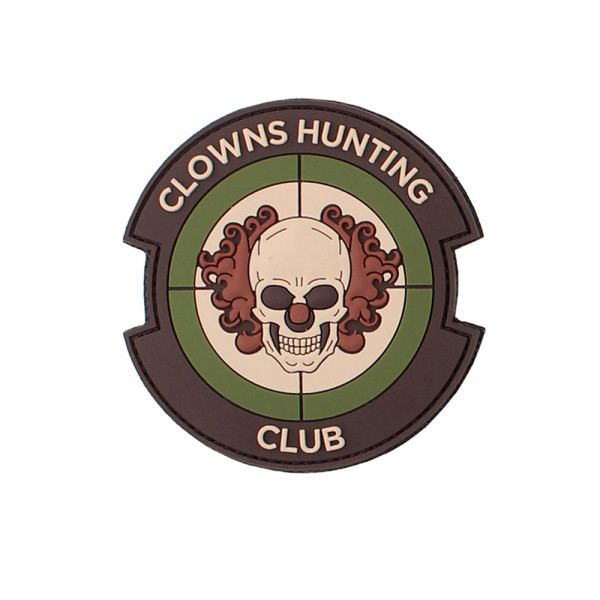 3D Rubber Clowns Hunting Club Patch Clown Horror Chapter Alfashirt 9x9 cm#26975