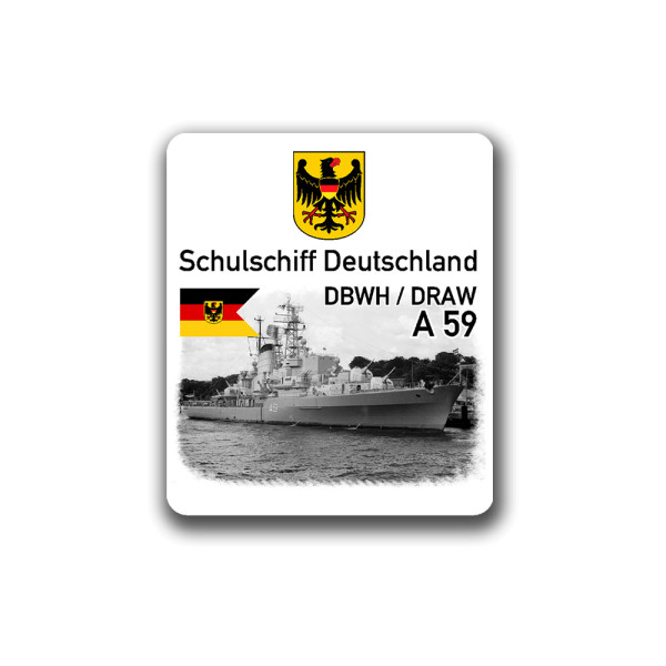 Sticker training ship Germany DBWH DRAW A 59 class 440 Kiel 7x6cm #A6134
