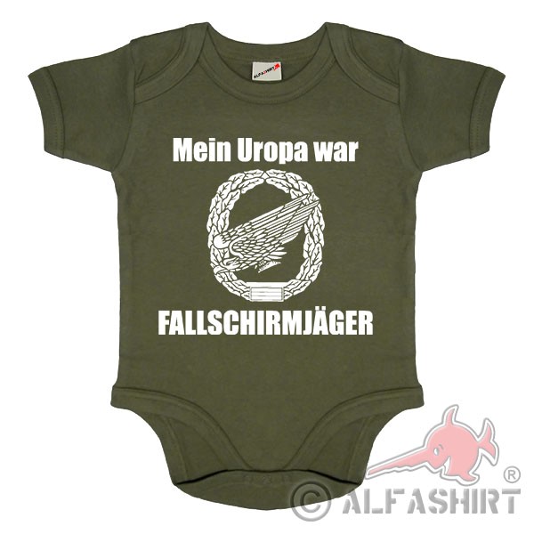 Baby Body Mein Uropa war Fallschirmjäger Grüner Teufel Falli Geschenk #19945
