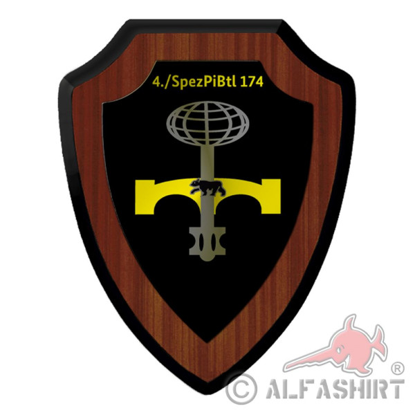 Wappenschild 4 SpezPiBtl 174 Bundeswehr Pionierbataillon Hugo #41193