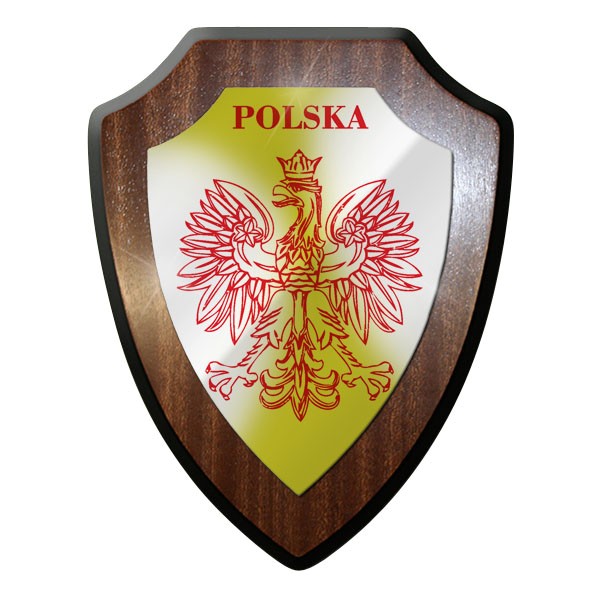 Wappenschild / Wandschild -Polska Polen Doppelkopfadler Fahne #9659