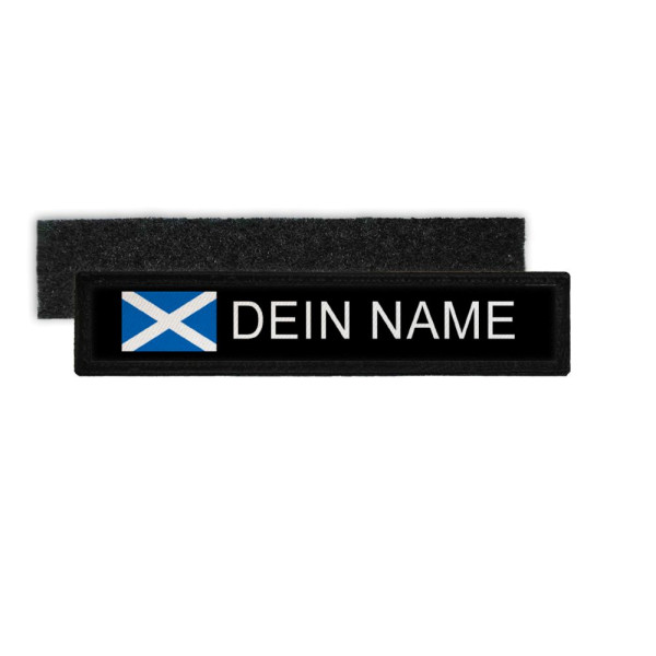 Namenspatch Schottland Schwarz Name Patch Aufnäher Wunschname Scottland #31630